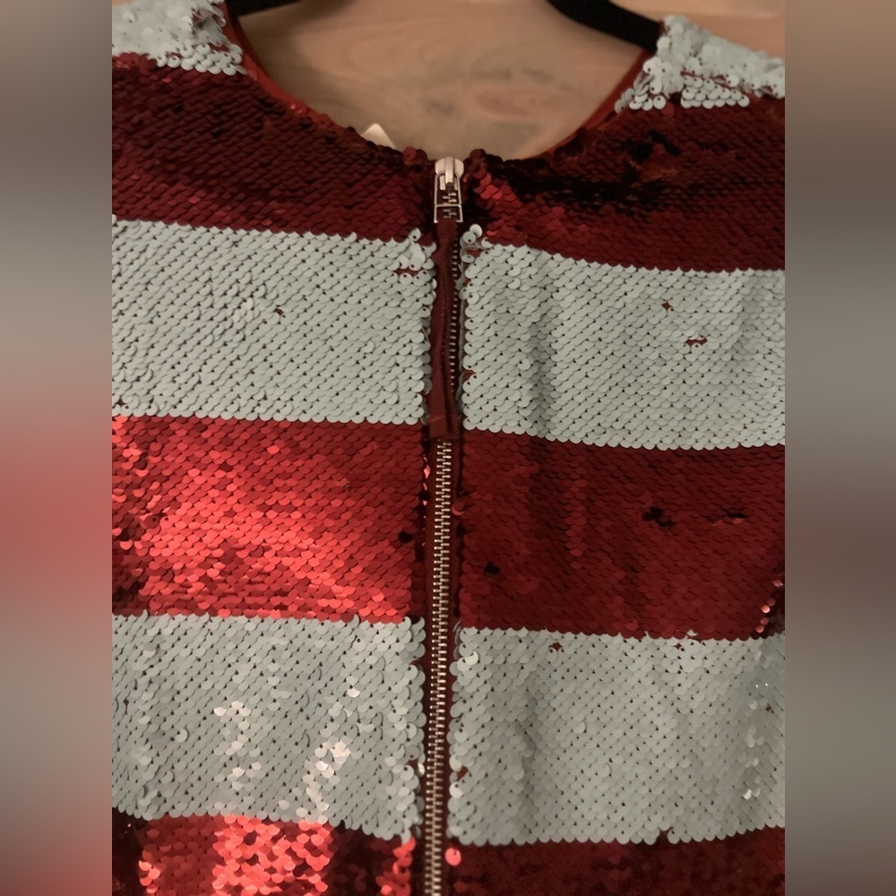 NWT Maeve Short Sleeve Sequin Mini Dress - Picture 8 of 12